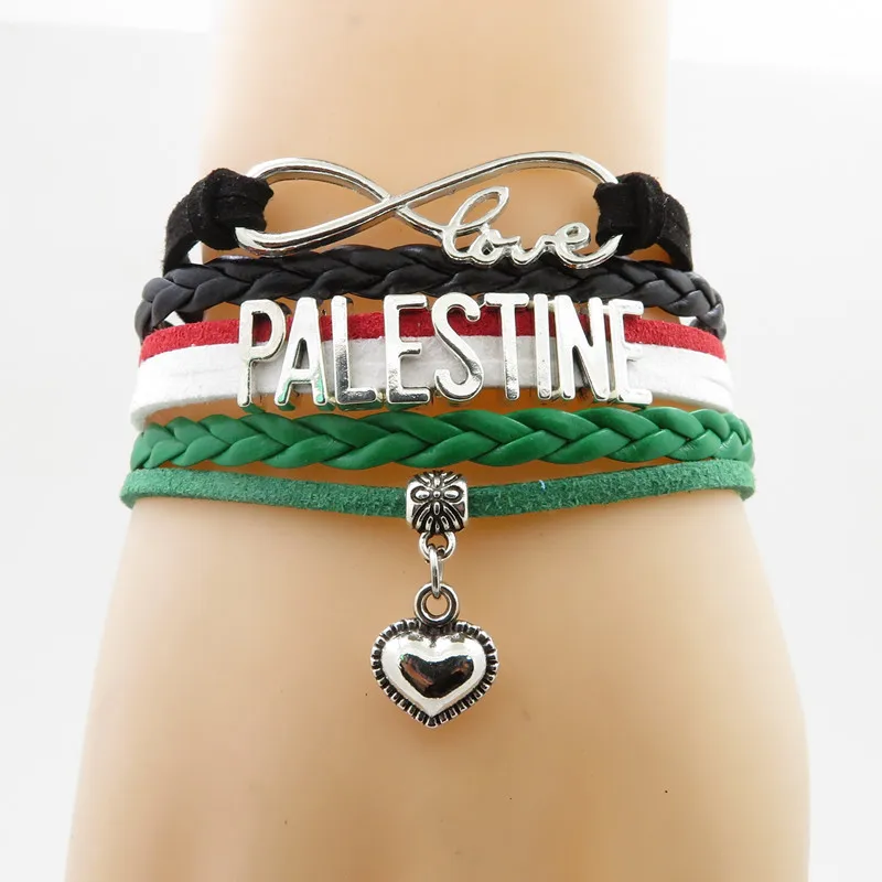 

infinity love palestine Bracelet heart Charm bracelet love palestine flag bracelets & bangle for woman and man jewelry