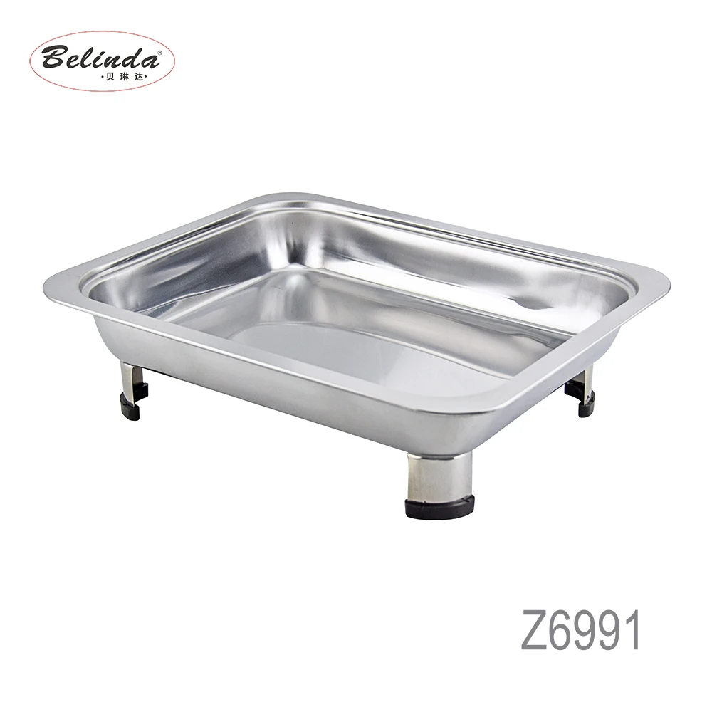 Cheap Price Restaurant Food Container Steel Rectangle Buffet Serving