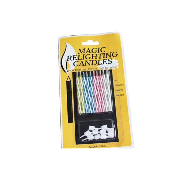 
Hot sale multi color 10pcs magic spiral birthday candles 