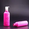 250/425ml PETG spray pump bottle, cosmetic pump bottle, solid pink boston round plastic bottle for body wash/lotion/detergent