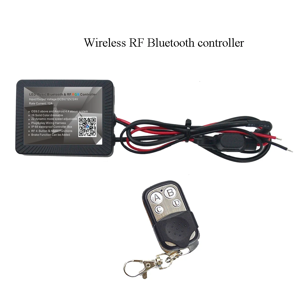 4key Remote Blue-tooth Wireless Music Remote Smartphone Controller for led rock light