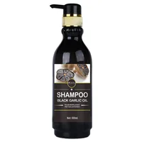 

Private label custom logo Anti hair loss black garlic essence extract organic keratin black garlic shampoo for hair growth