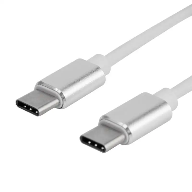 

Type C to Type C Adapter Cable USB Data Cables Aluminum Alloy Fast Transmission Converter Cable White for PC Computer