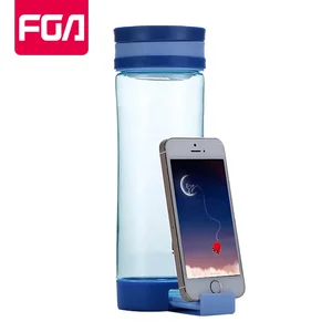 Image of Adjustable phone holder plastic water bottle sport water cup portable tea cups with filter