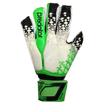 green and white football gloves