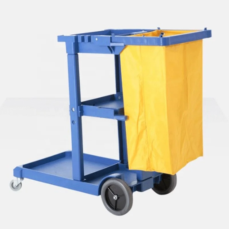 Multifunction Hotel Room Cleaning Trolley Service Tool Janitor Cart