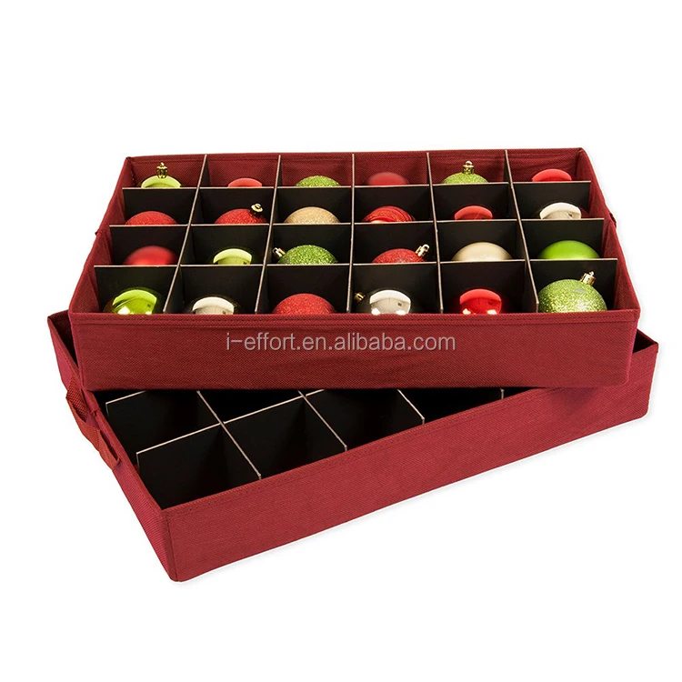 Cardboard Ornament Organizer Storage Box With Dividers Xmas Decoration Storage Boxes Buy