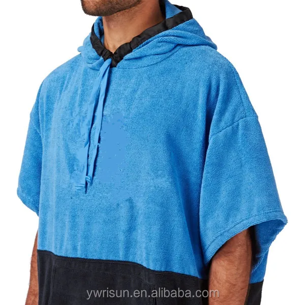 Custom Thick Microfiber Surf Poncho Wetsuits Chang Robe Short Sleeve