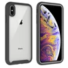 Wireless Charging Compatible Clear Back TPU Bumper Full Protective Mobile Phone Case for iPhone XS Max with Front Frame