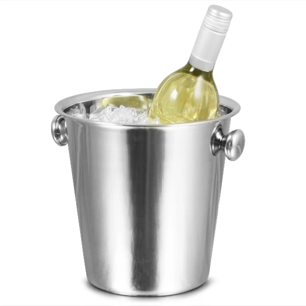 Pack of 6pc 4 litres Kosma Stainless Steel Champagne Bucket Ice Bucket Wine Cooler 