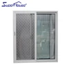 Australia system aluminium sliding doors with fire proof stainless steel mesh