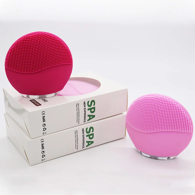 

2018 Hot Sell Factory Customized Multifunctional Facial Brush And Silicone Electric Cleansing Brush For Face, Pink.red.biue