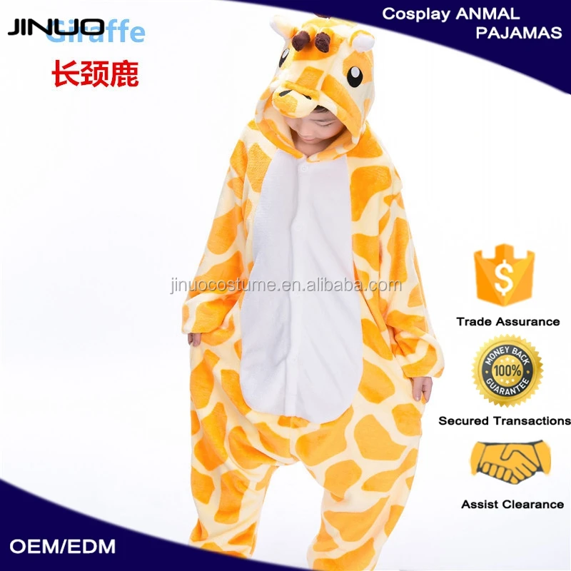 
wholesale checkout kids unisex overall animal onesie pajamas with hood 