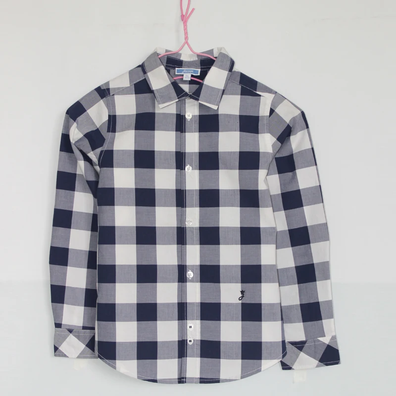 
Direct factory supply regular fit plaid kids shirt 