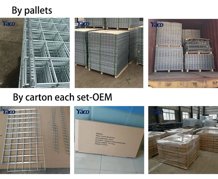 4.0mm wire Galfan Welded Gabion for Flood bank rock fall netting cage mesh