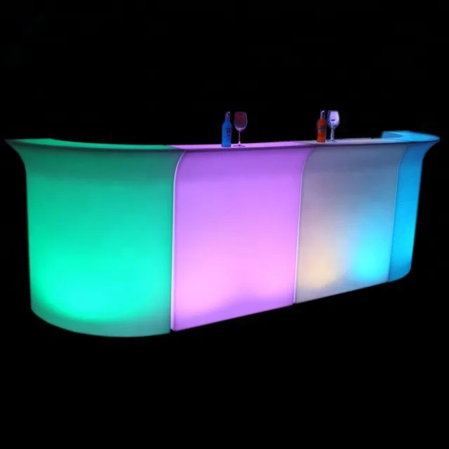 
luminous cocktail table , glow mobile cocktail bar counter, led portable cocktail bar 