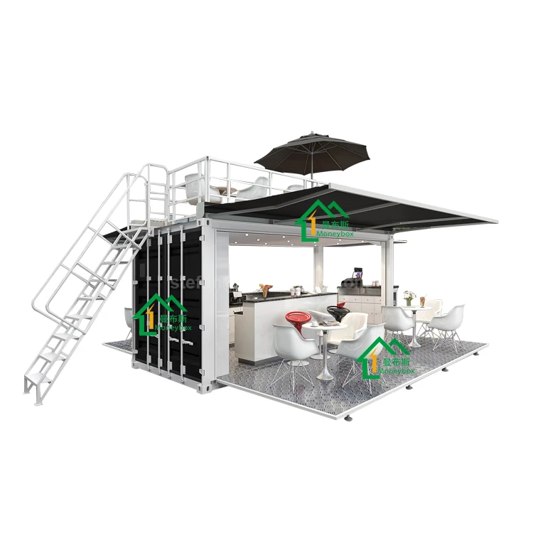 Moneybox Structural Steel Coffee Shop Mobile Container House For Coffee