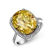 Sell Hot Pink Big Zircon Oval Set Diamond Women's Ring