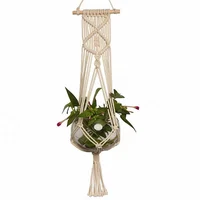 

Handmade Cotton Rope Macrame Plant Hangers Outdoor Indoor Wall Hanging,Macrame Planter