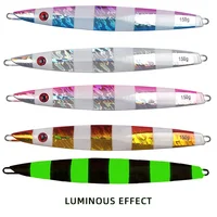 

80g- 400g quick Sinking jig Shake Metal Jigging Fishing Spoon Iron Plate Luminous Baits Hard Lead Deep Sea Fishing Jig Lures