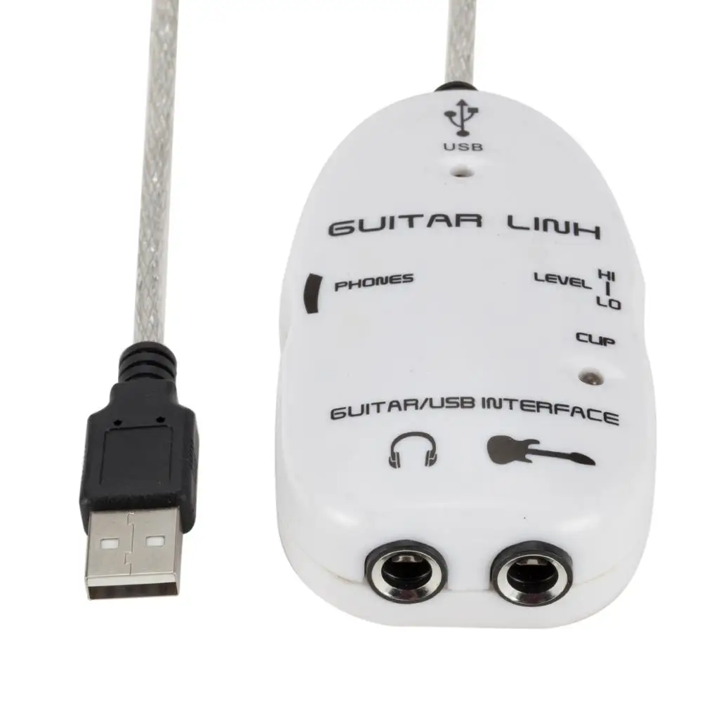 Guitar to USB PC Mac RIG 5 MIDI Interface Link Audio Recording Recorder Adapter