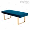 European style fabric knitted metal frame sex furniture stool foot rest ottoman