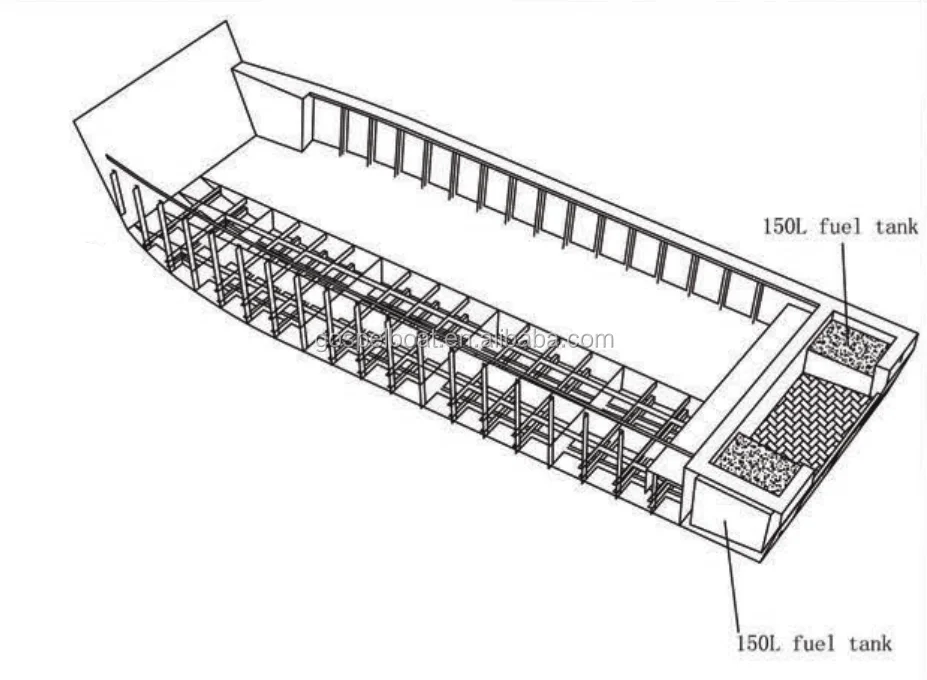 11x4m Heavy Duty Aluminum Basic Flat Bottom Punt Landing 