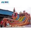 amusing inflatable magical pirate boat bounce house with slide