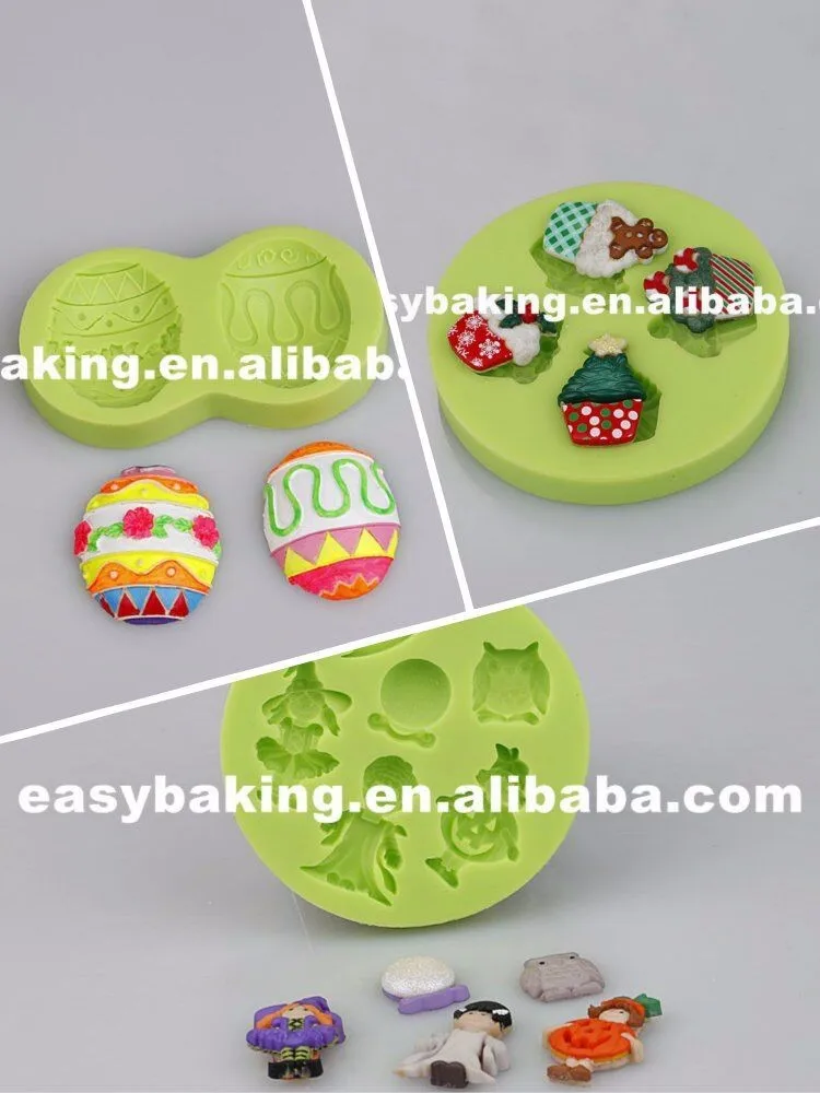 Christmas Series Fondant Silicone Molds for cake decorating