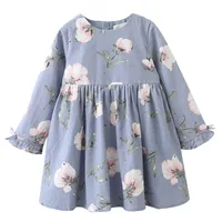 

Bear leader girls fashion cartoon long-sleeved princess dress children's girls dress