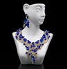 royal blue stone jewelry african lady high quality big fashionable wedding jewelry sets