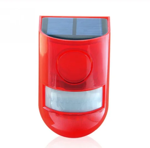 

Solar Alarm Lamp 110db Warning Sound 6led Red Light IP65 Waterproof Motion Sensor Caution Lights For Warehouse Secret Place Wall