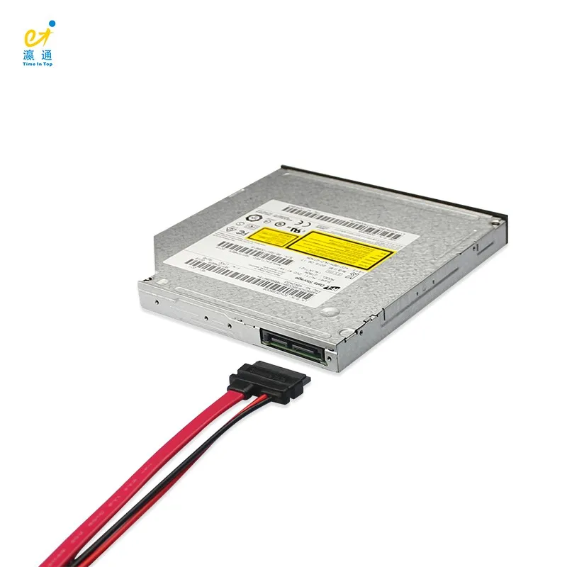 External Laptop Optical Drive 6+7pin Sata To Desktop Sata Adapter