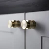Solid Brass Cabinet Knobs Round Door Knobs & Drawer Pulls Cabinet Hardware Furniture Handles