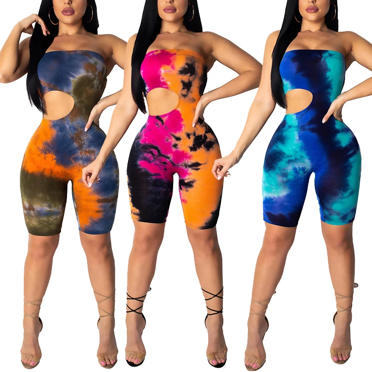 

Hot Sale Private Label Off Shoulder Colorful High Waist One Piece Summer Jumpsuit Women, Shown