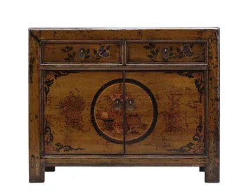 Chinese Vintage Painting Furniture Pine Wooden Cupboard Buy