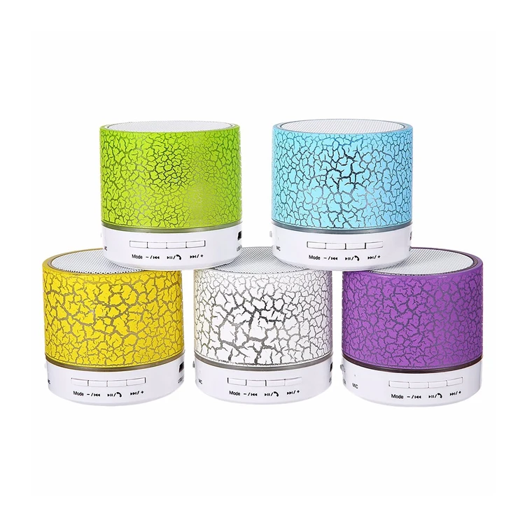 

3W Stereo Music Mini Round Portable Bluetooth Speaker With LED Light, N/a