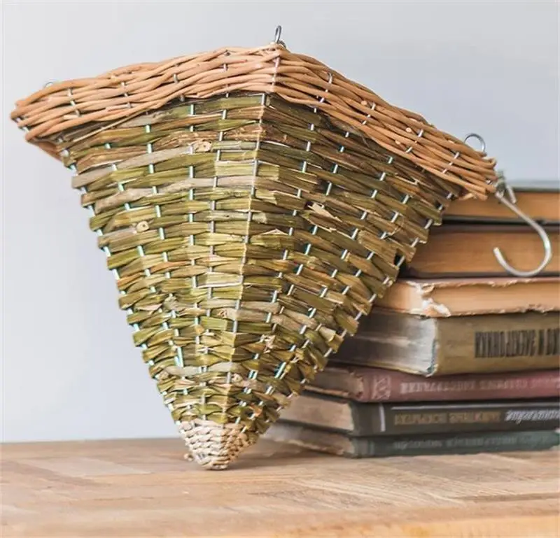 Cone Shape Hanging Basket Hand Woven Cheap Wicker Hanging Basket For