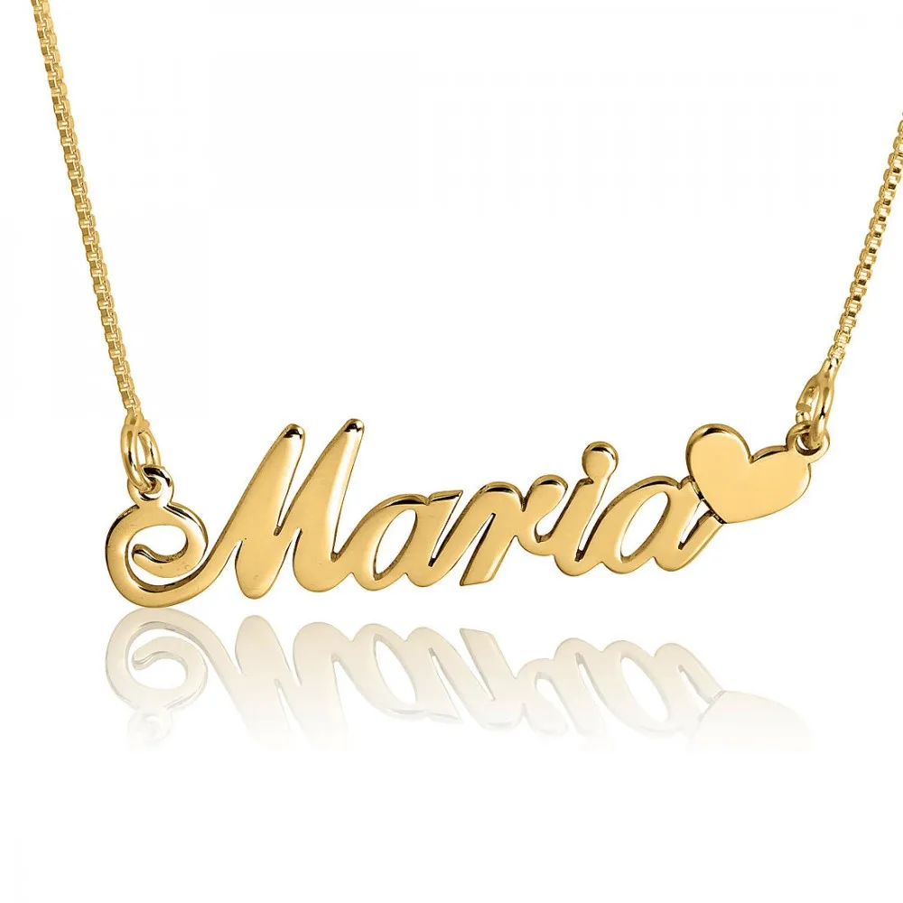 

14k Gold Plated Choker Custom Name Necklace,Personalized Necklaces Nameplate Carrie In Gold Plated