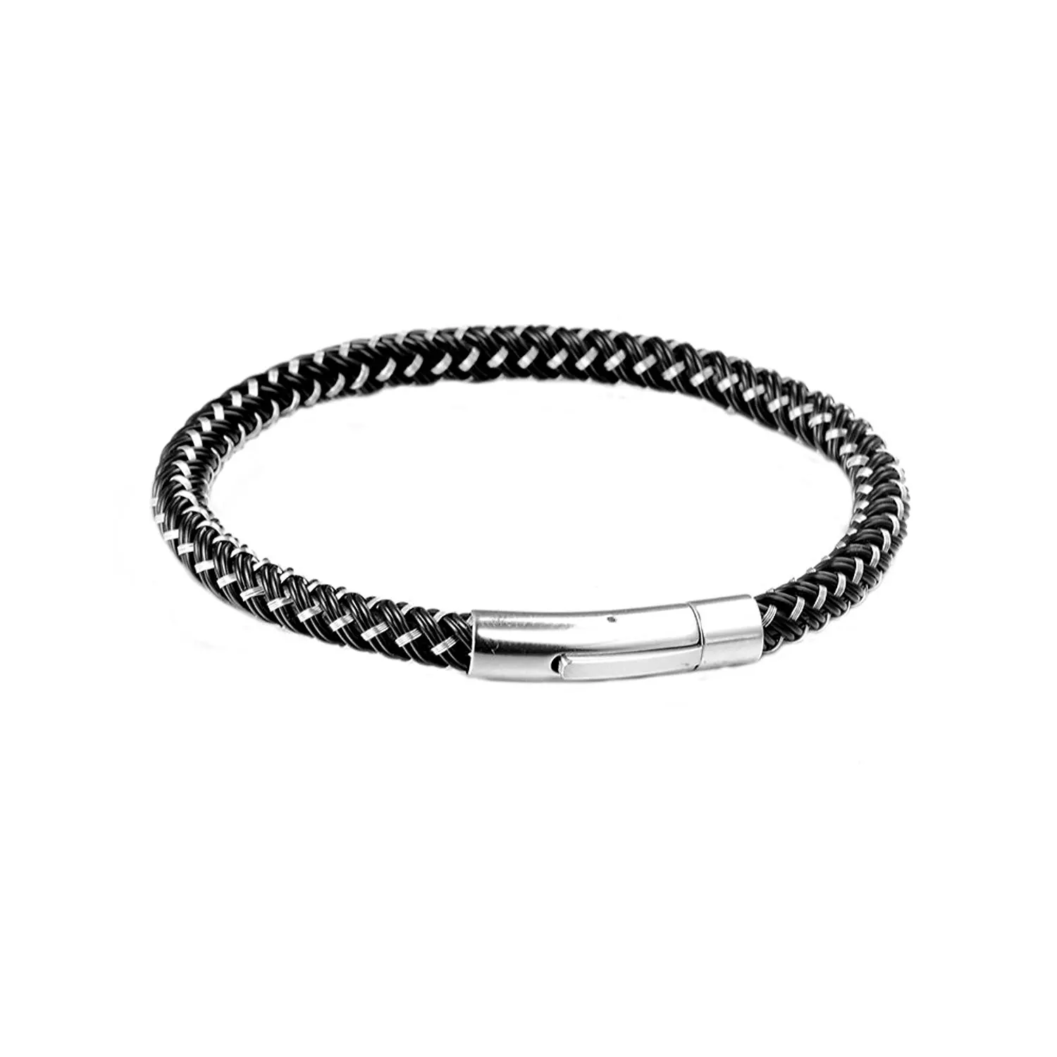 LOPEZ KENT Stainless Steel Necklace Chain for Men Wheat Chain Necklace Black//Silver//Gold//Grey
