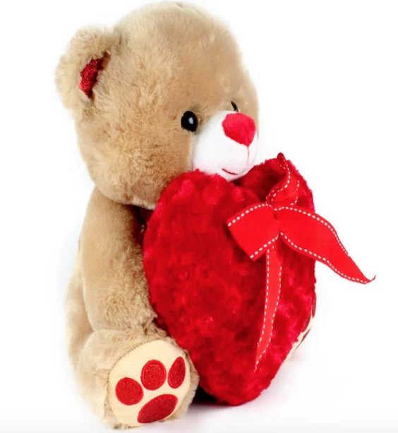 peluche orso di san valentino con cuore in mano peluche peluche orso orso  seduto con cuore in mano