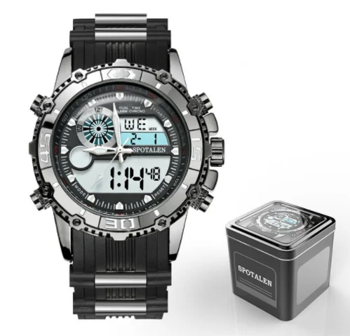 

2017 Men's LED Digital Watch Men Sports Dual Display Watches Fashion Casual Outdoor Military Wristwatches Luxury Clock