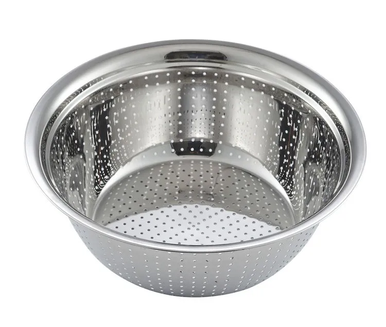 Stainless Steel Sayuran Baskom Mangkuk Nasi Beras Colanders Saringan