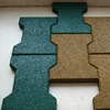 cross fitness rubber flooring tile/dog bone shape for garden/rubber playground tile