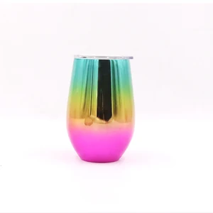 2019 hot selling 18oz single  wall stainless steel stemless wine cup, travel coffee cup  with lid for keeping coffee, wine
