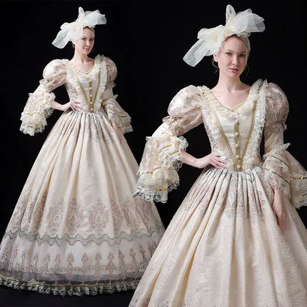 

Ecoparty High-end Court Rococo Baroque Antoinette Ball Dresses 18th Century Renaissance Historical Dress Gown for Women, Colors