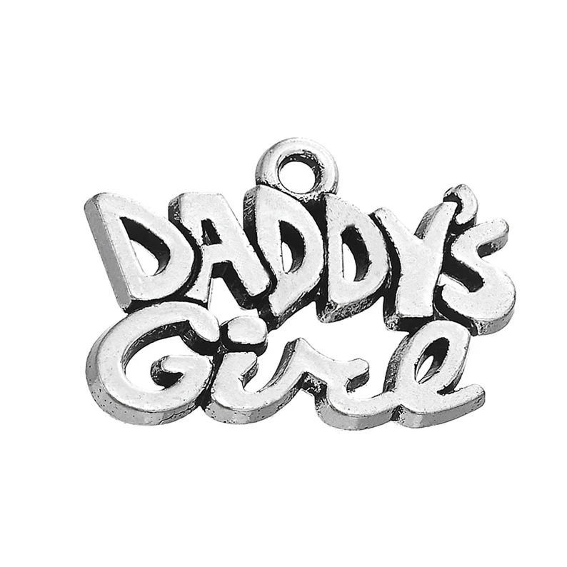 

Father's Day Daugter As Gift Zinc Alloy DIY Jewelry Lobster Clasp Message Daddy's Girl Pendant Charm