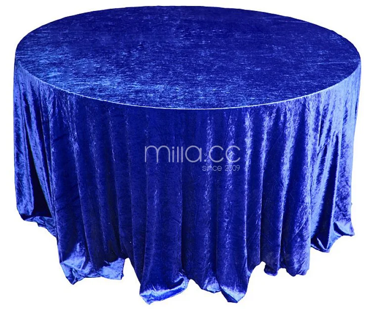 132 Round Crinkle Crush Velvet Wedding Tablecloths Buy Round