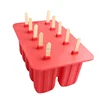 Food grade silicone frozen sucker popsicle mold ice cube tray ice-lolly mold ice cream maker with wooden sticks