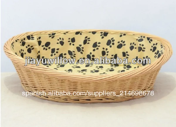 natural de la cama del perro de mimbre cama del perro camas con dosel